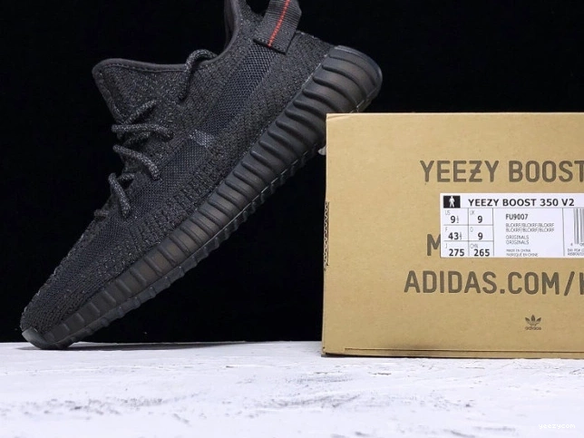 (Reflective) Adidas V2 Boost 350 Static FU9007 Black Yeezy - 0807